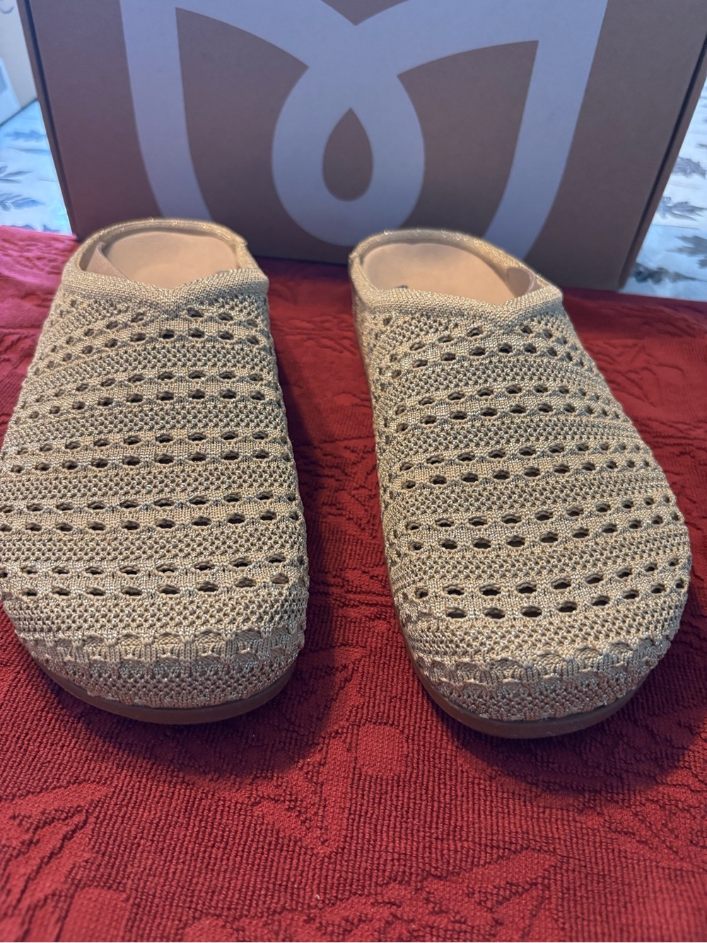 Rothy's Golden Crochet Casual Clog - Golden Tone